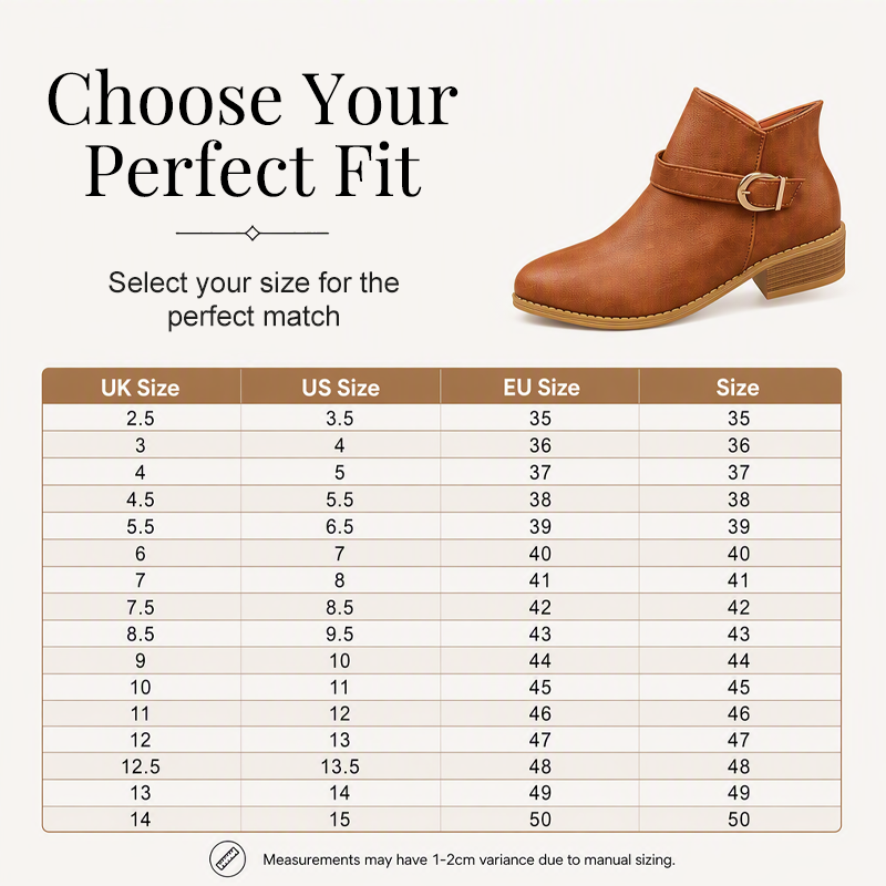 Women's Retro Ankle Boots with Side Zipper