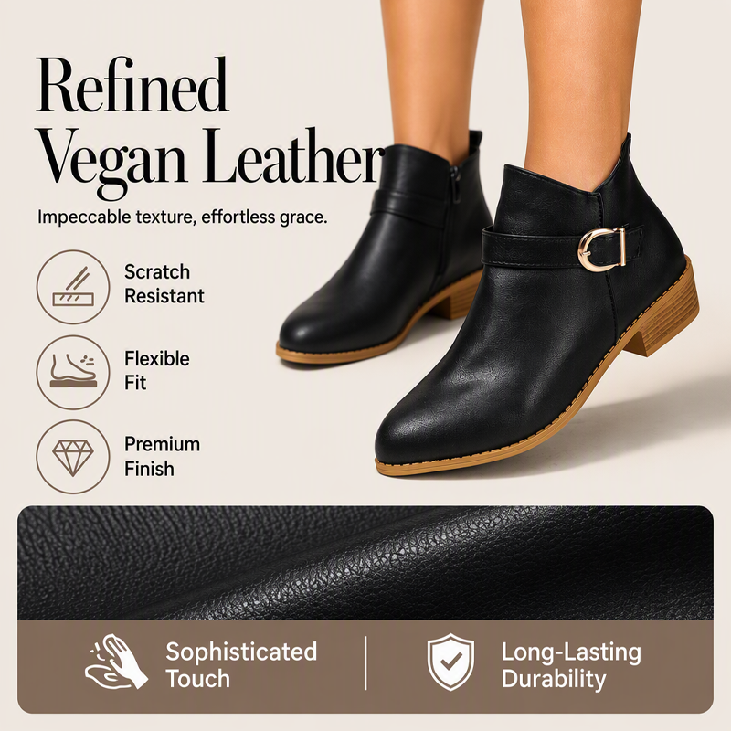 Women's Retro Ankle Boots with Side Zipper