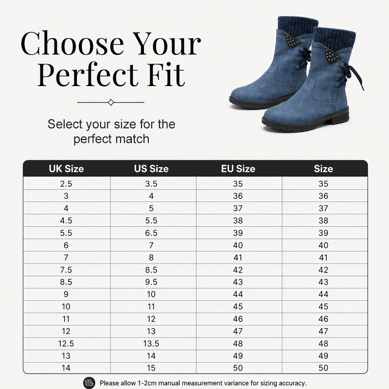 Women's Warm Mid-Calf Boots with Side Zipper