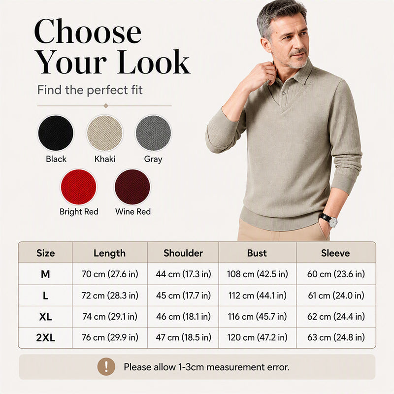 Men's Fake 2-Piece Thickened Sweatshirt