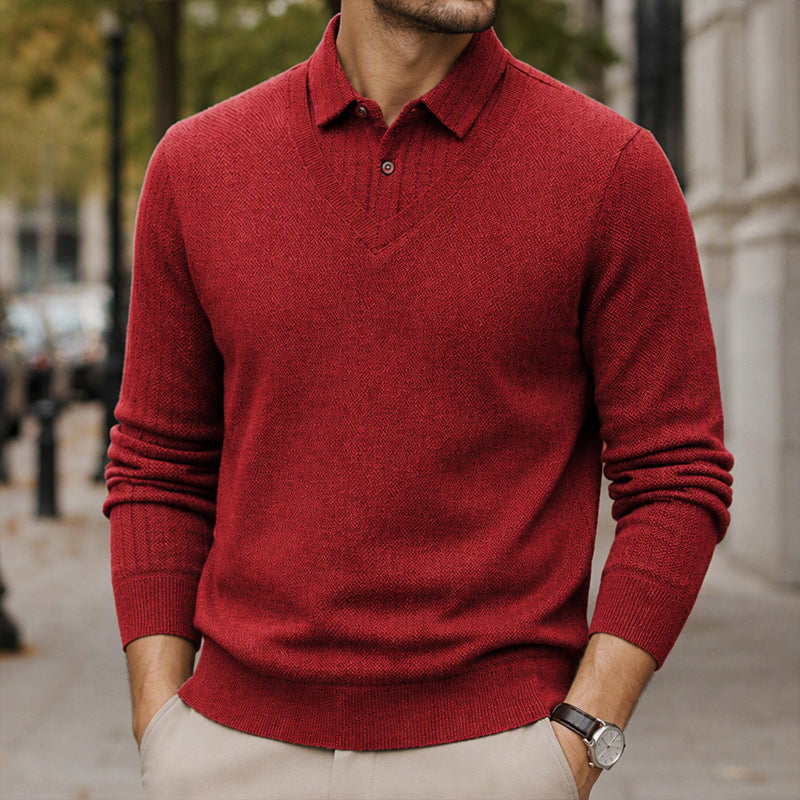 Men's Fake 2-Piece Thickened Sweatshirt