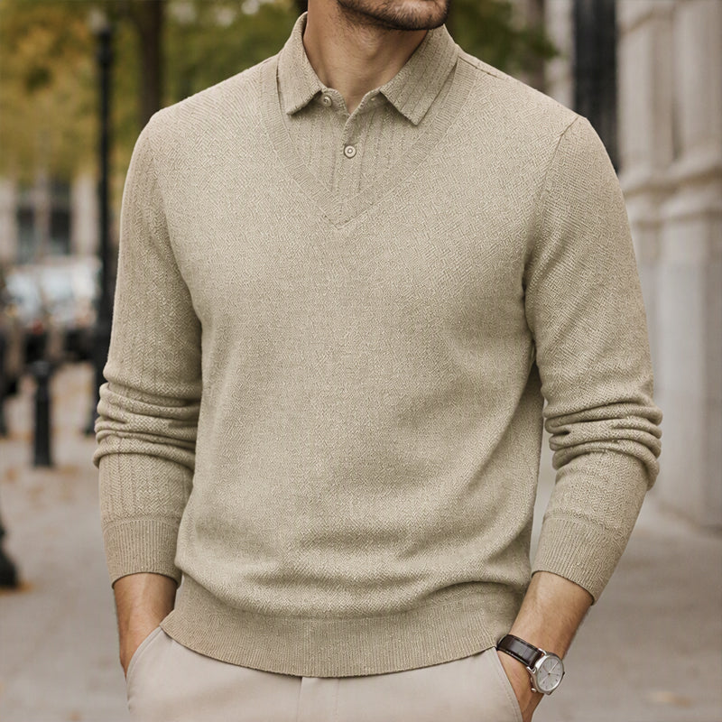 Men's Fake 2-Piece Thickened Sweatshirt