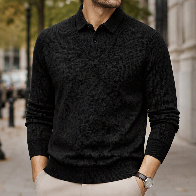 Men's Fake 2-Piece Thickened Sweatshirt