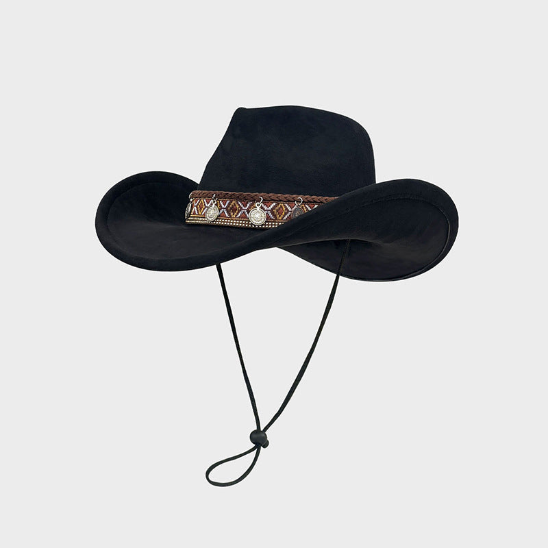 Vintage Western Cowboy Hat with Ethnic Band