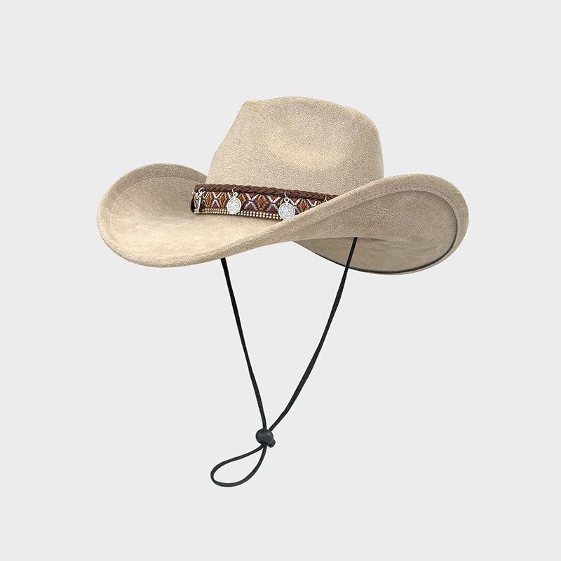 Vintage Western Cowboy Hat with Ethnic Band