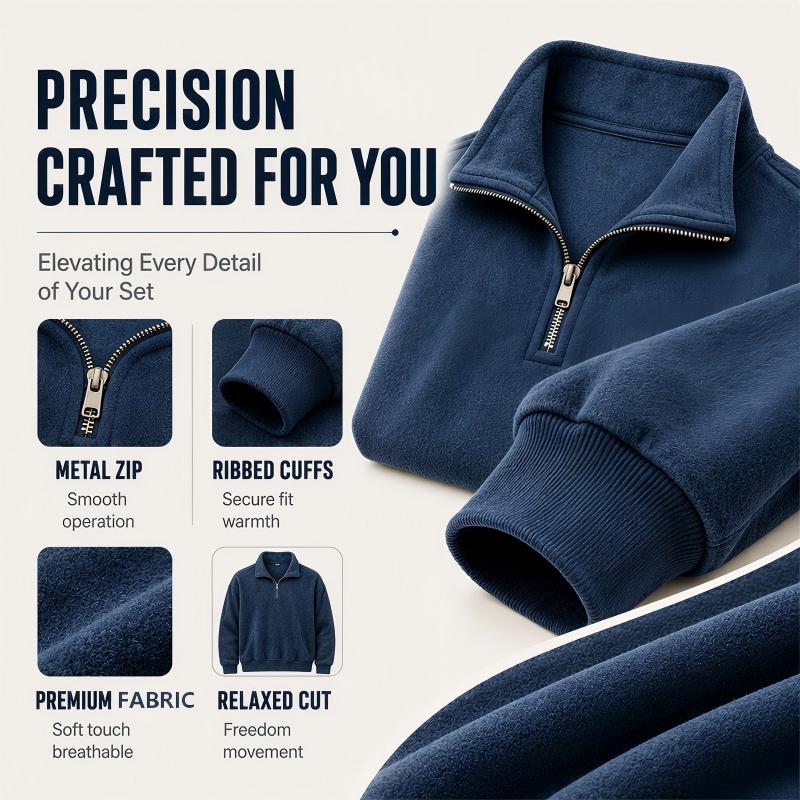 Men's Casual Quarter-Zip Sweatshirt