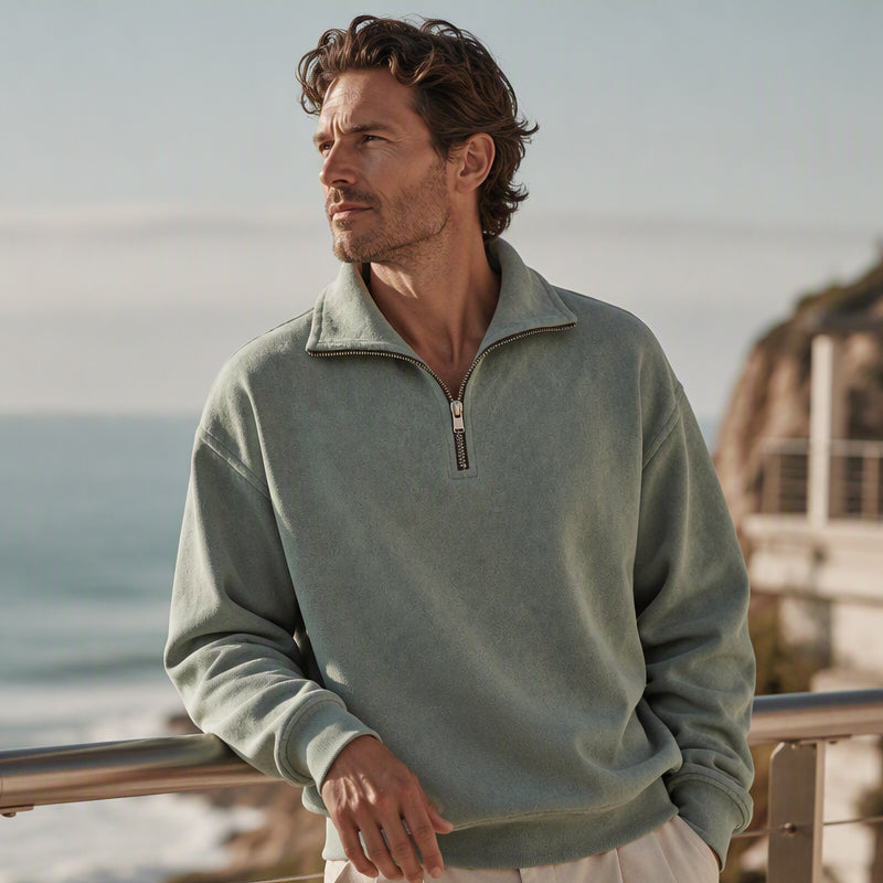 Men's Casual Quarter-Zip Sweatshirt
