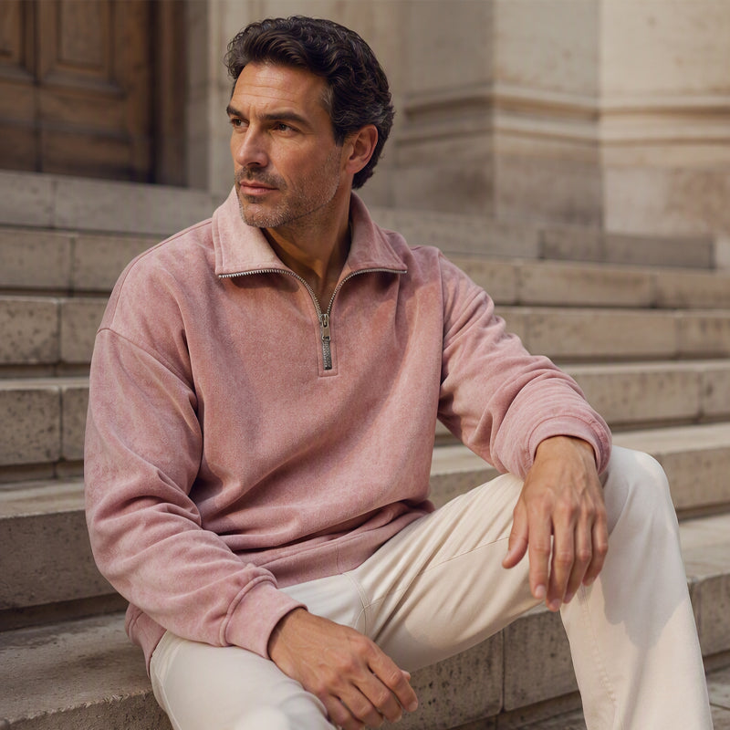 Men's Casual Quarter-Zip Sweatshirt