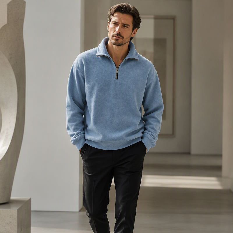 Men's Casual Quarter-Zip Sweatshirt