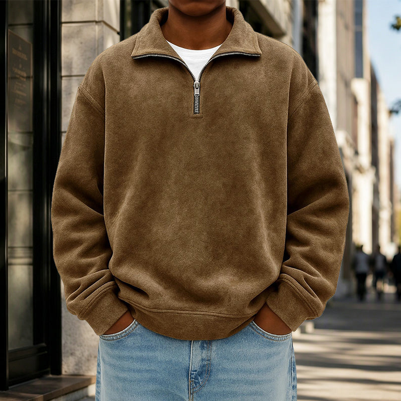 Men's Casual Quarter-Zip Sweatshirt