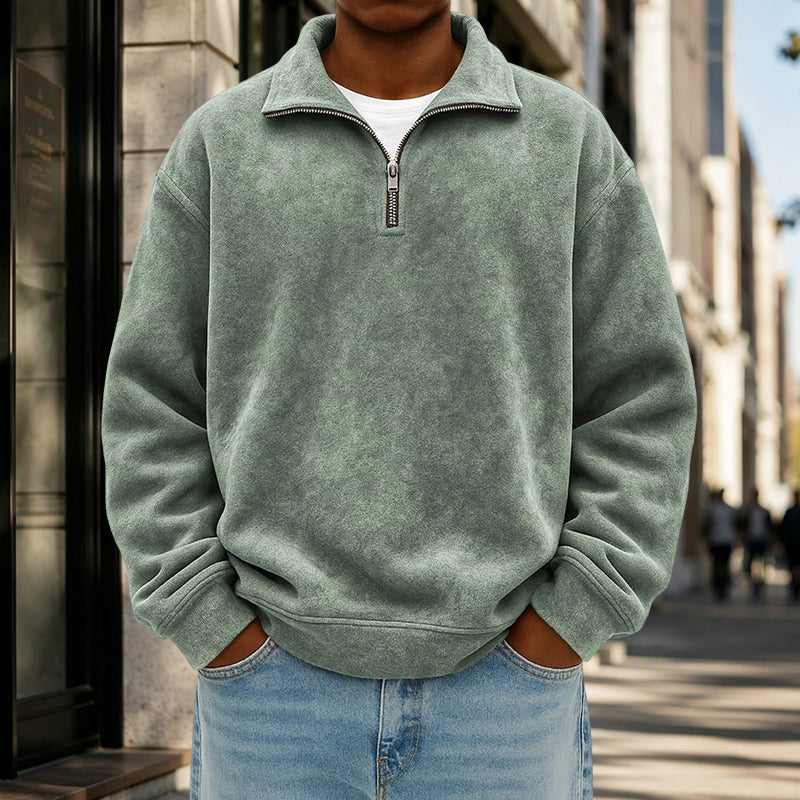 Men's Casual Quarter-Zip Sweatshirt