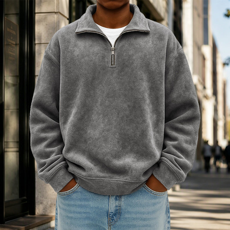 Men's Casual Quarter-Zip Sweatshirt