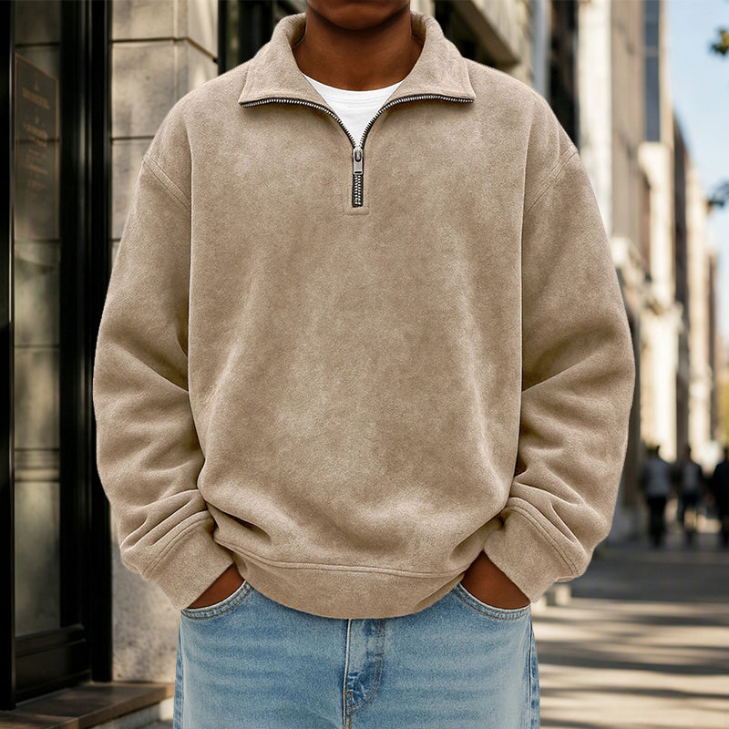 Men's Casual Quarter-Zip Sweatshirt