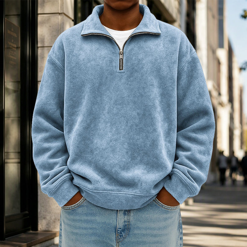 Men's Casual Quarter-Zip Sweatshirt