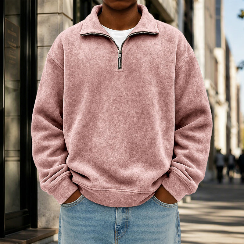 Men's Casual Quarter-Zip Sweatshirt