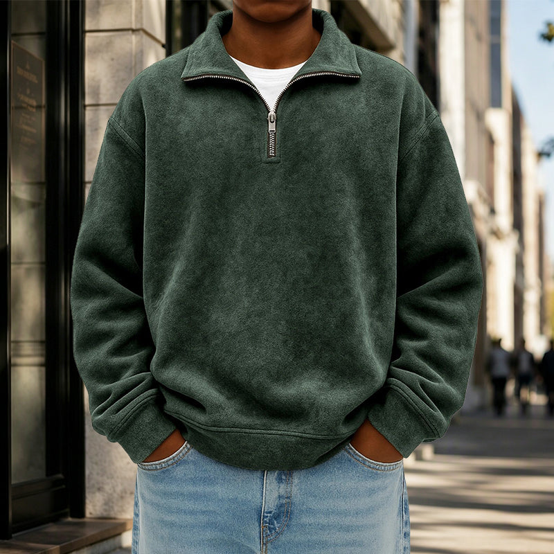 Men's Casual Quarter-Zip Sweatshirt