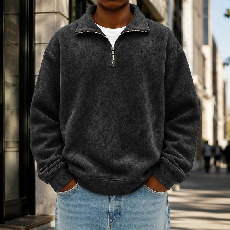 Men's Casual Quarter-Zip Sweatshirt