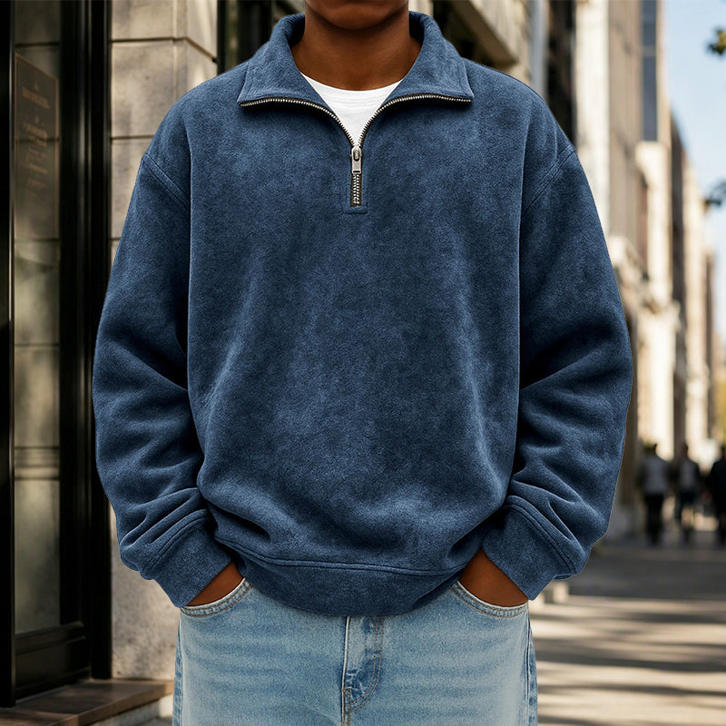Men's Casual Quarter-Zip Sweatshirt