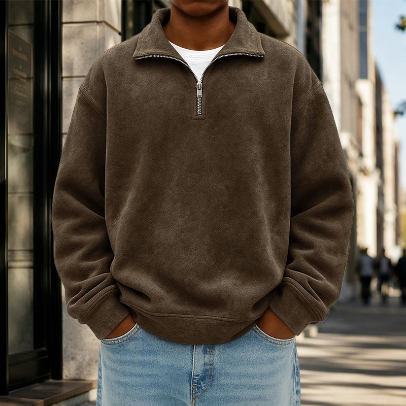 Men's Casual Quarter-Zip Sweatshirt