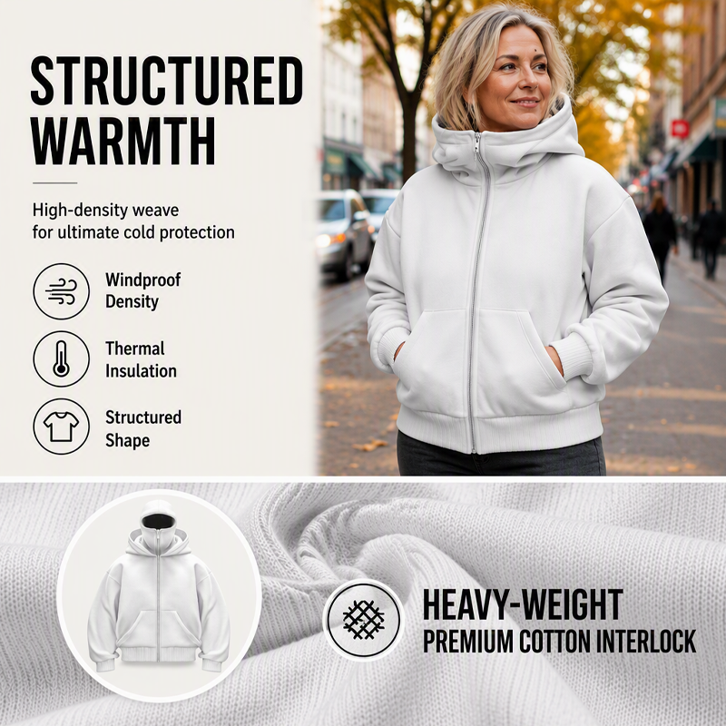 Unisex Balaclava Zip-Up Hooded Jacket