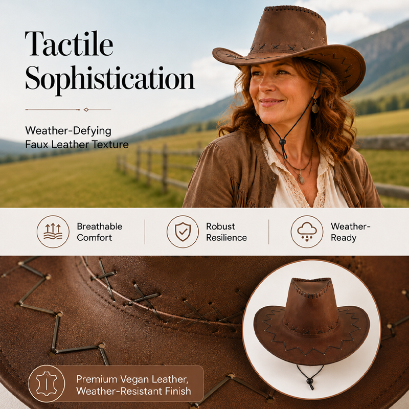 Unisex Denim Western Cowboy Hat