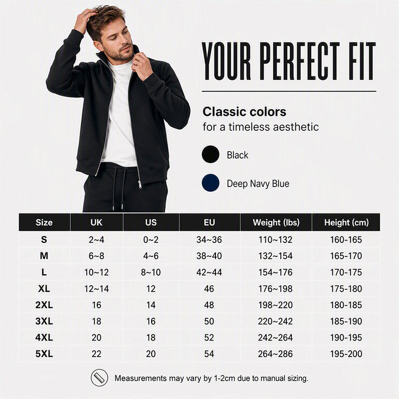 Men's Casual Jacket & Pants 2-Piece Set