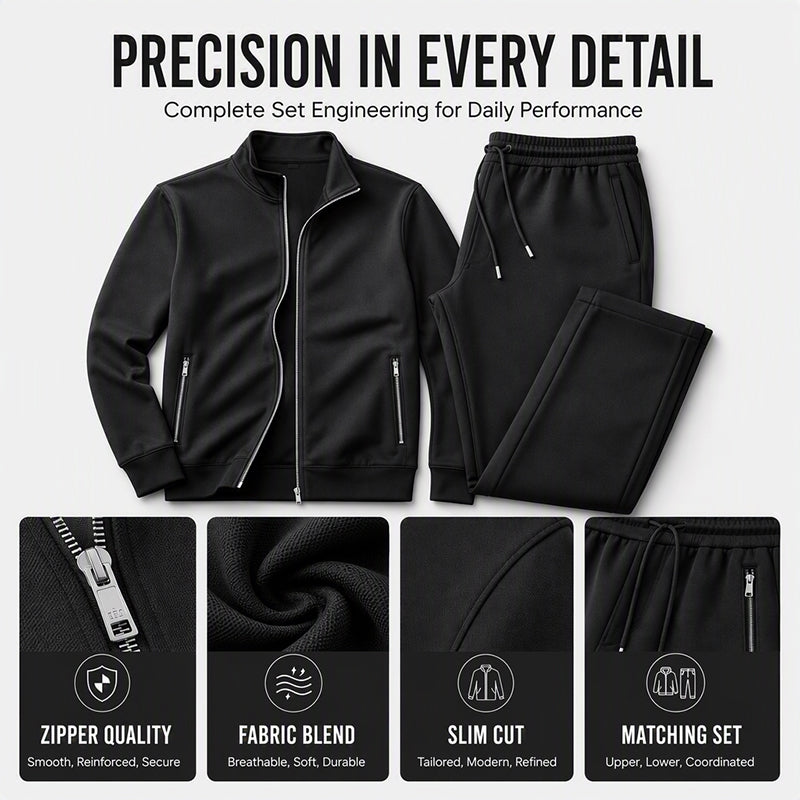 Men's Casual Jacket & Pants 2-Piece Set