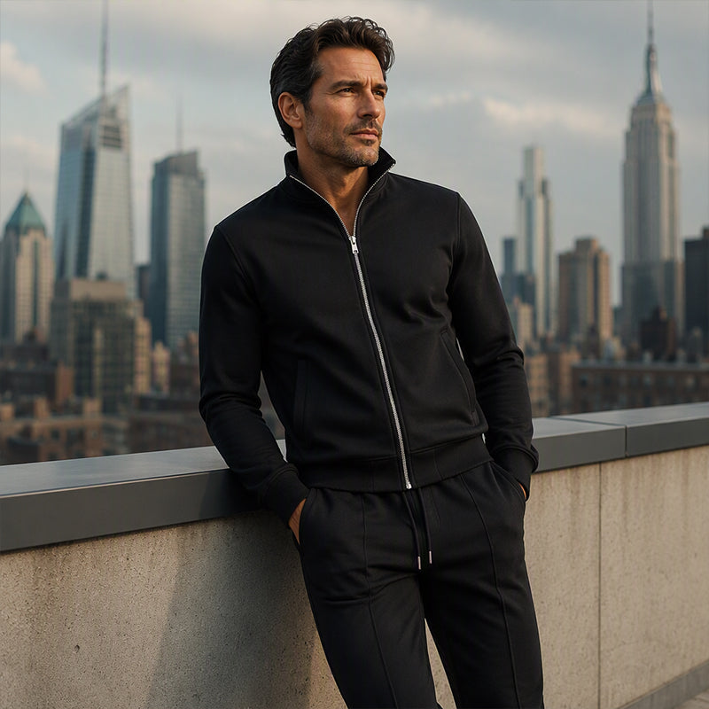 Men's Casual Jacket & Pants 2-Piece Set