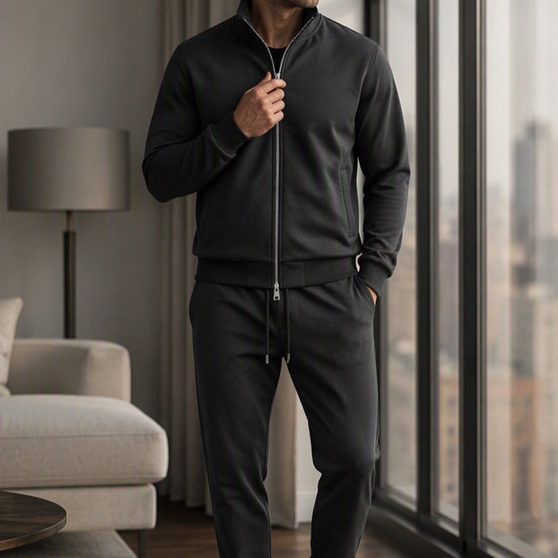 Men's Casual Jacket & Pants 2-Piece Set