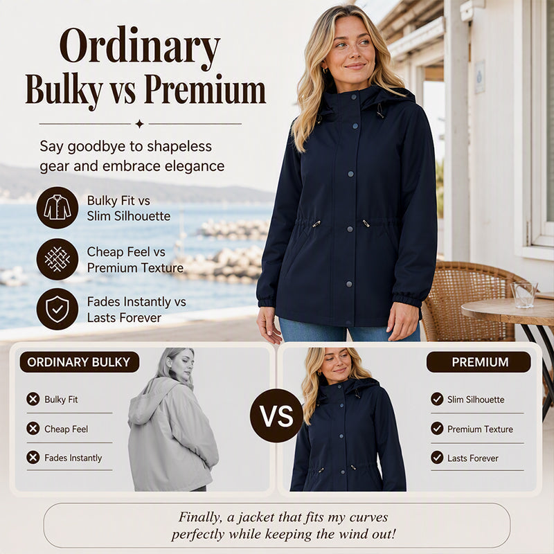 Women's Versatile Waterproof Hooded Jacket