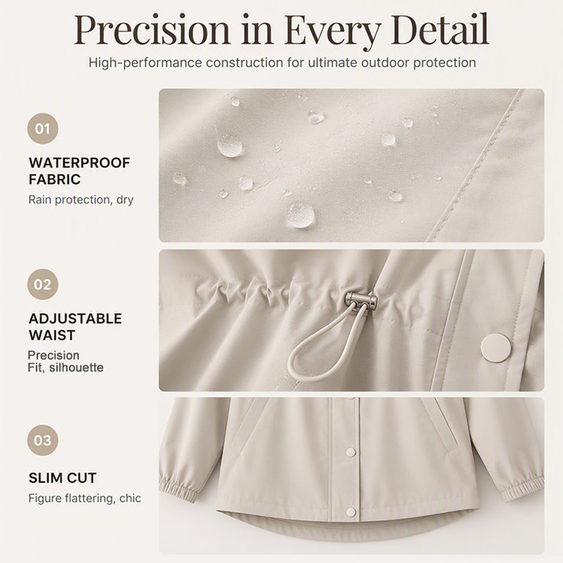 Women's Versatile Waterproof Hooded Jacket