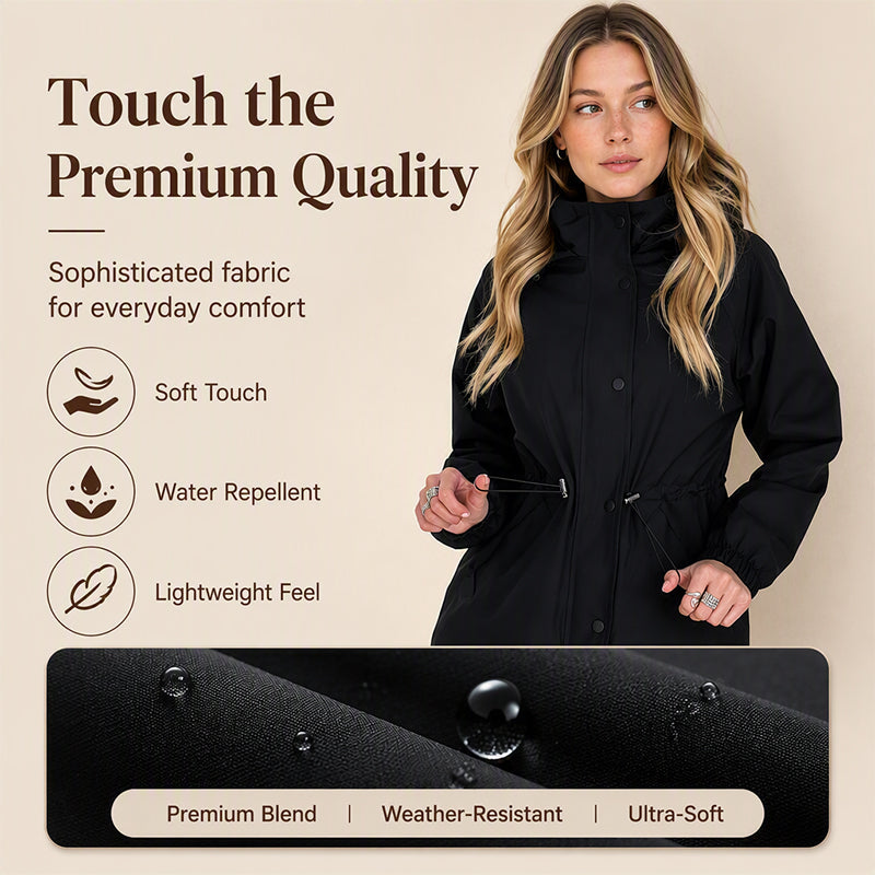 Women's Versatile Waterproof Hooded Jacket