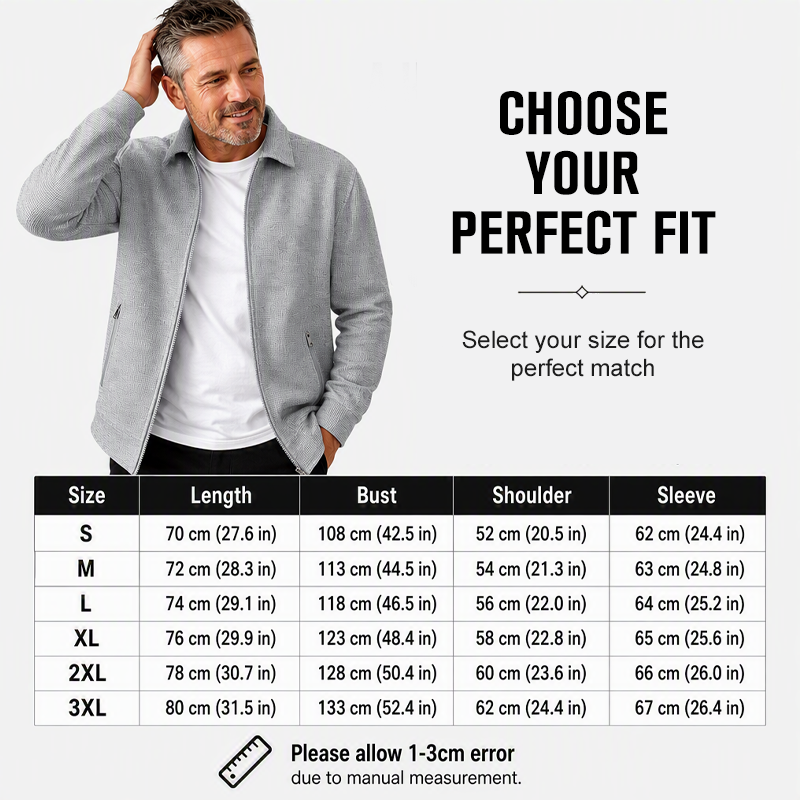 Men's Casual Slim Fit Zipper Jacket