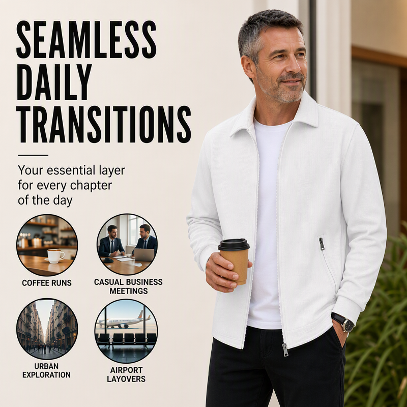 Men's Casual Slim Fit Zipper Jacket