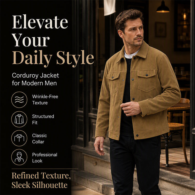 Men's Corduroy Button-Down Jacket