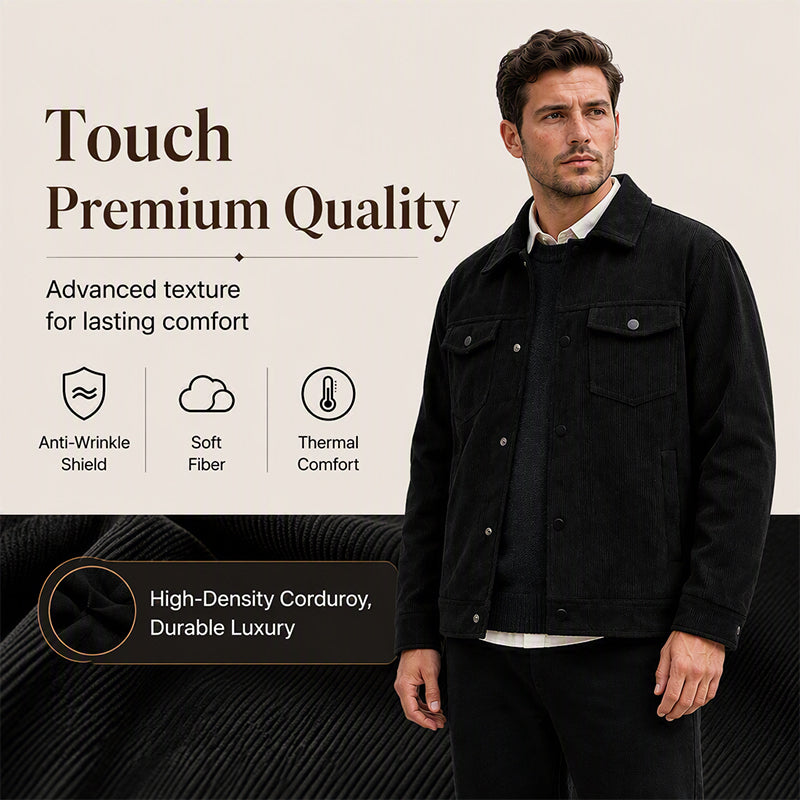 Men's Corduroy Button-Down Jacket