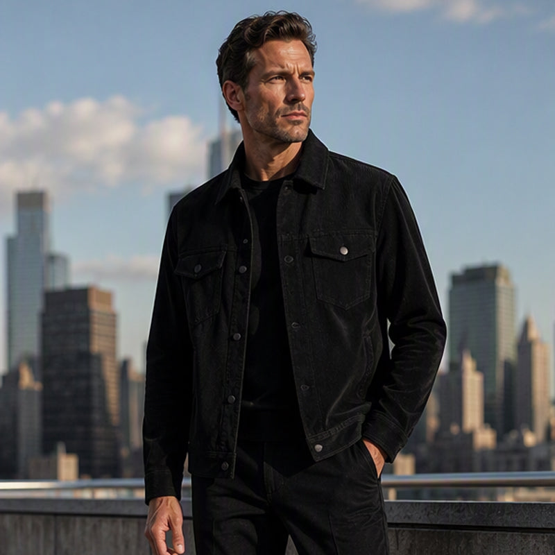 Men's Corduroy Button-Down Jacket