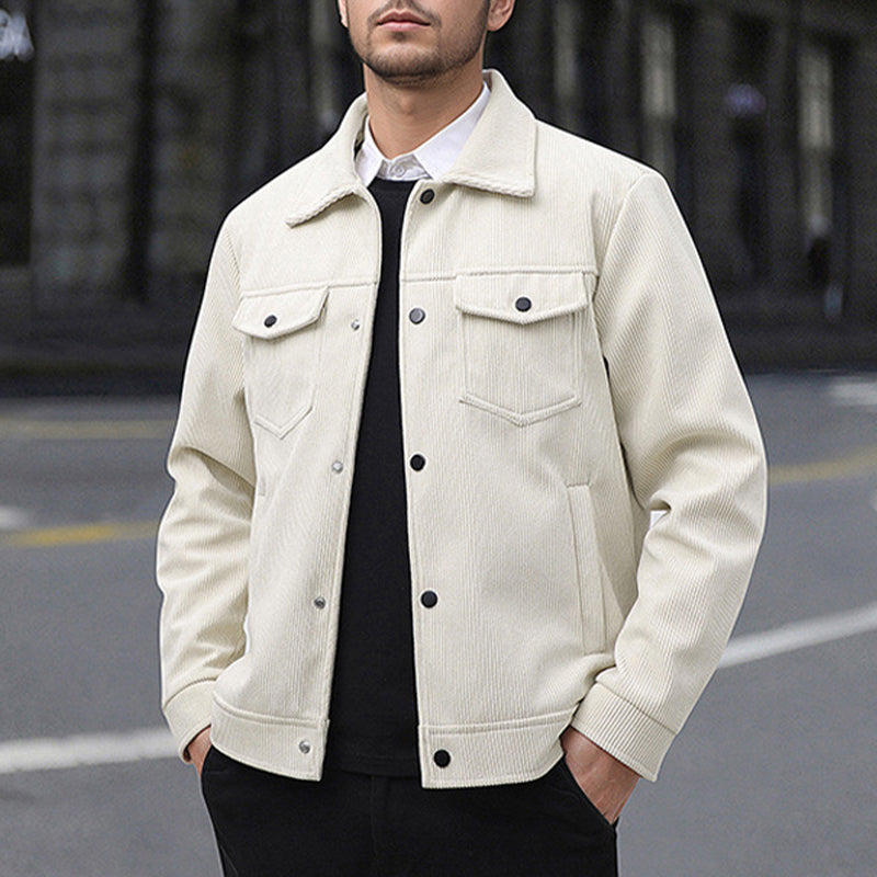 Men's Corduroy Button-Down Jacket