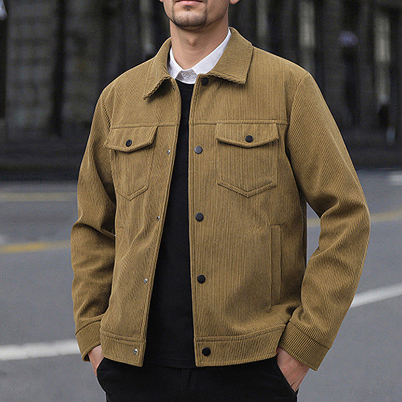 Men's Corduroy Button-Down Jacket