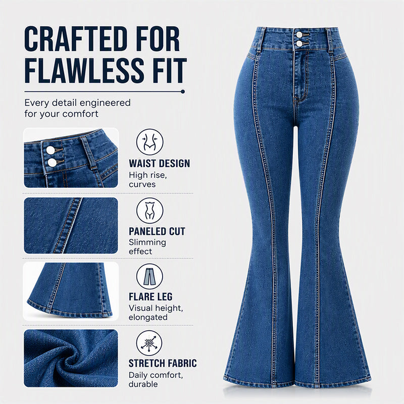 Women's Stretch High Waisted Flare Jeans