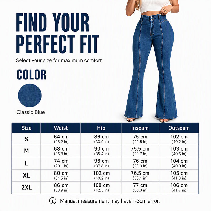 Women's Stretch High Waisted Flare Jeans