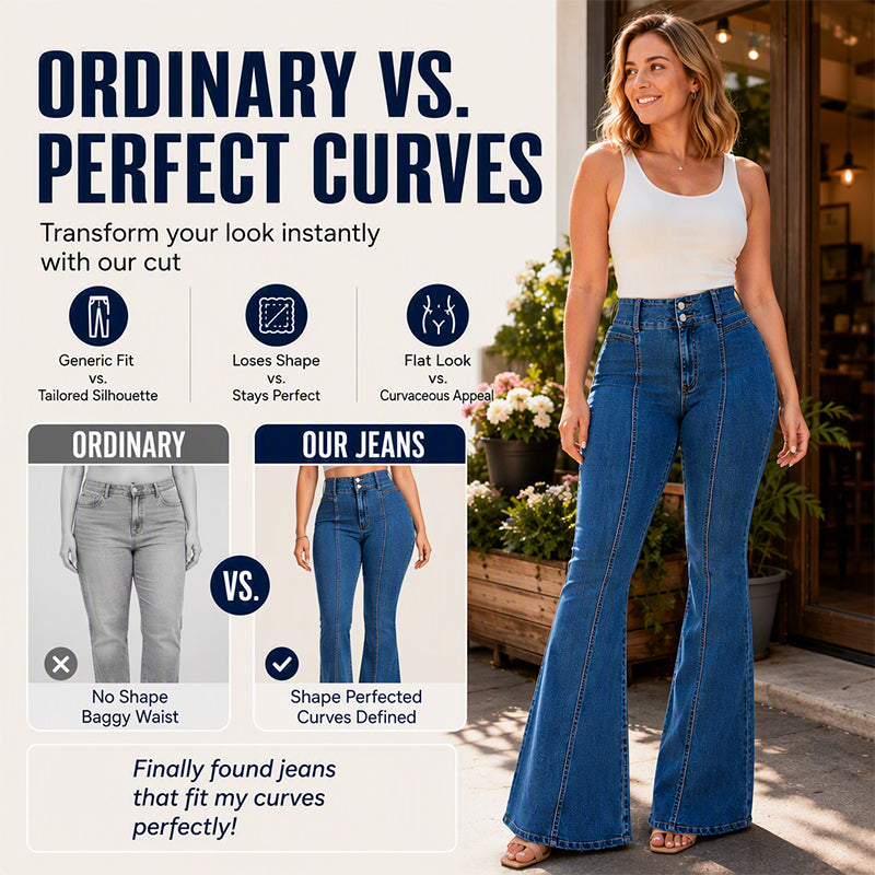 Women's Stretch High Waisted Flare Jeans