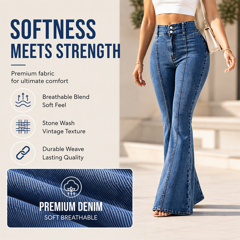 Women's Stretch High Waisted Flare Jeans