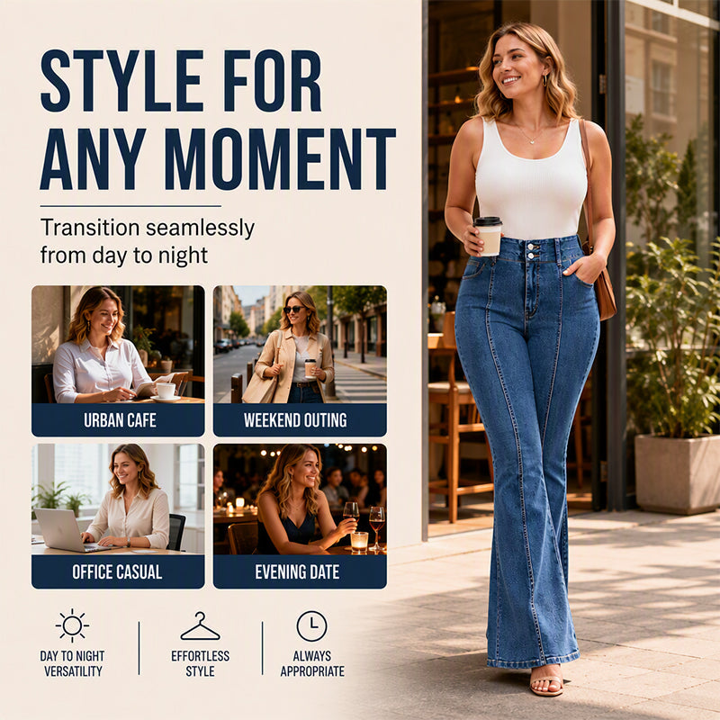 Women's Stretch High Waisted Flare Jeans