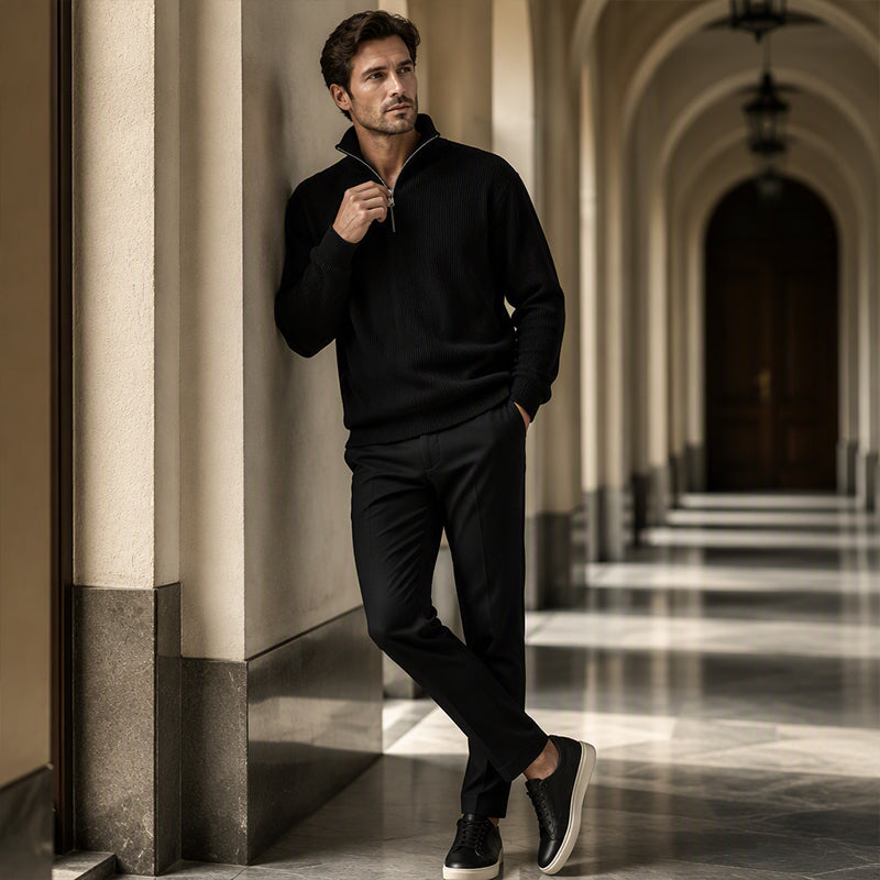 Men's Quarter Zip Corduroy Sweatshirt