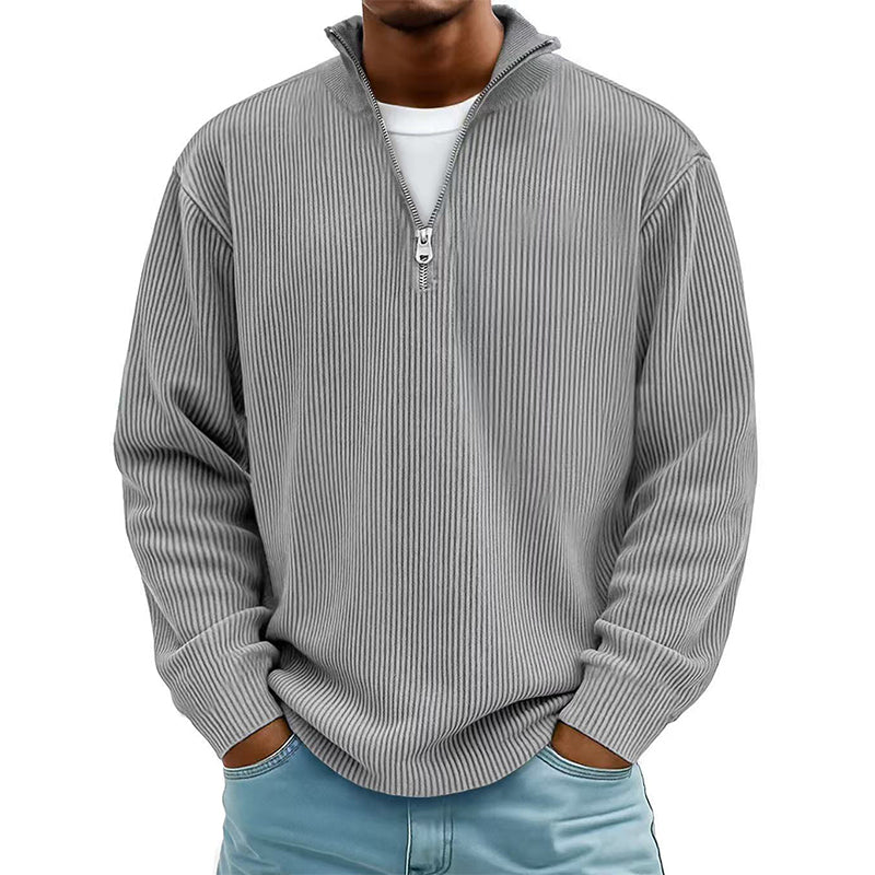 Men's Quarter Zip Corduroy Sweatshirt