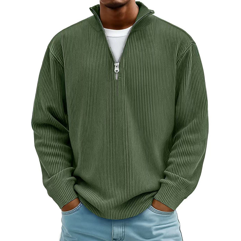 Men's Quarter Zip Corduroy Sweatshirt