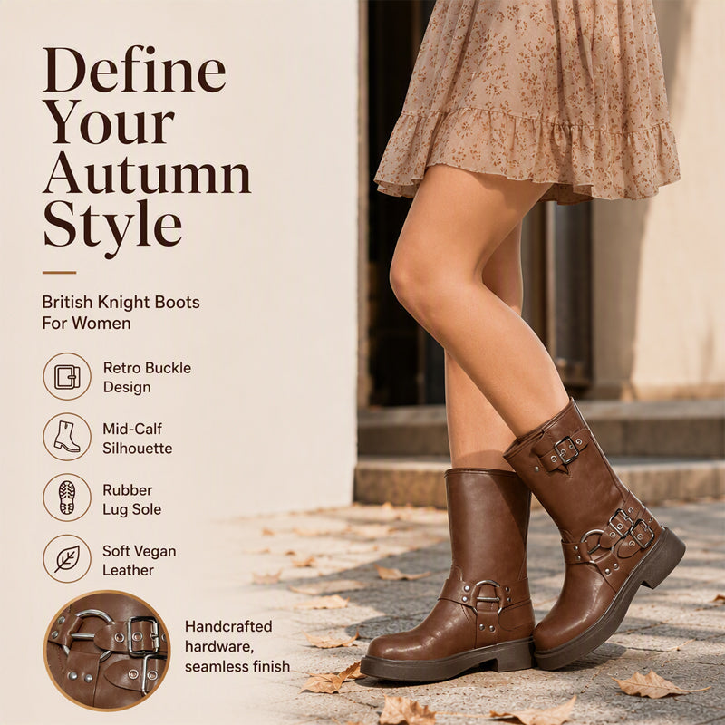 Women's Chunky Heel Martin Boots