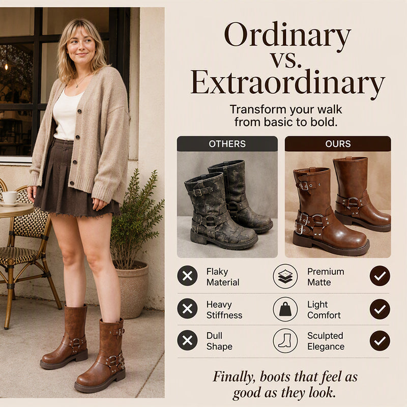 Women's Chunky Heel Martin Boots