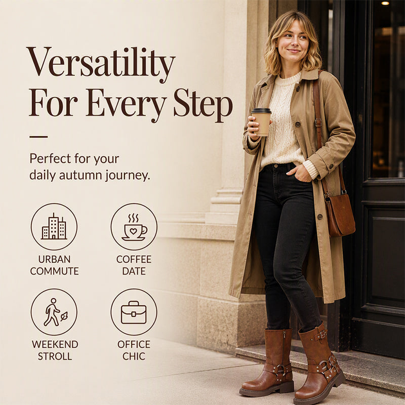 Women's Chunky Heel Martin Boots
